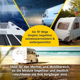 Offgridtec ETFE-AL 100W semi-flexibles 23V Solarpanel mit integrierter Aluminiumplatte V2