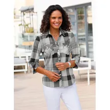 Casual Looks Karobluse schwarz/weiß 40