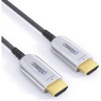 FiberX FX-I350-005 HDMI-Kabel 5 m HDMI Typ A) (Standard) Schwarz, Silber