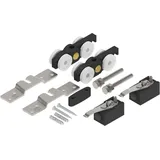 Helm Holzschiebetür 140 Set einflügelig Edelstahl