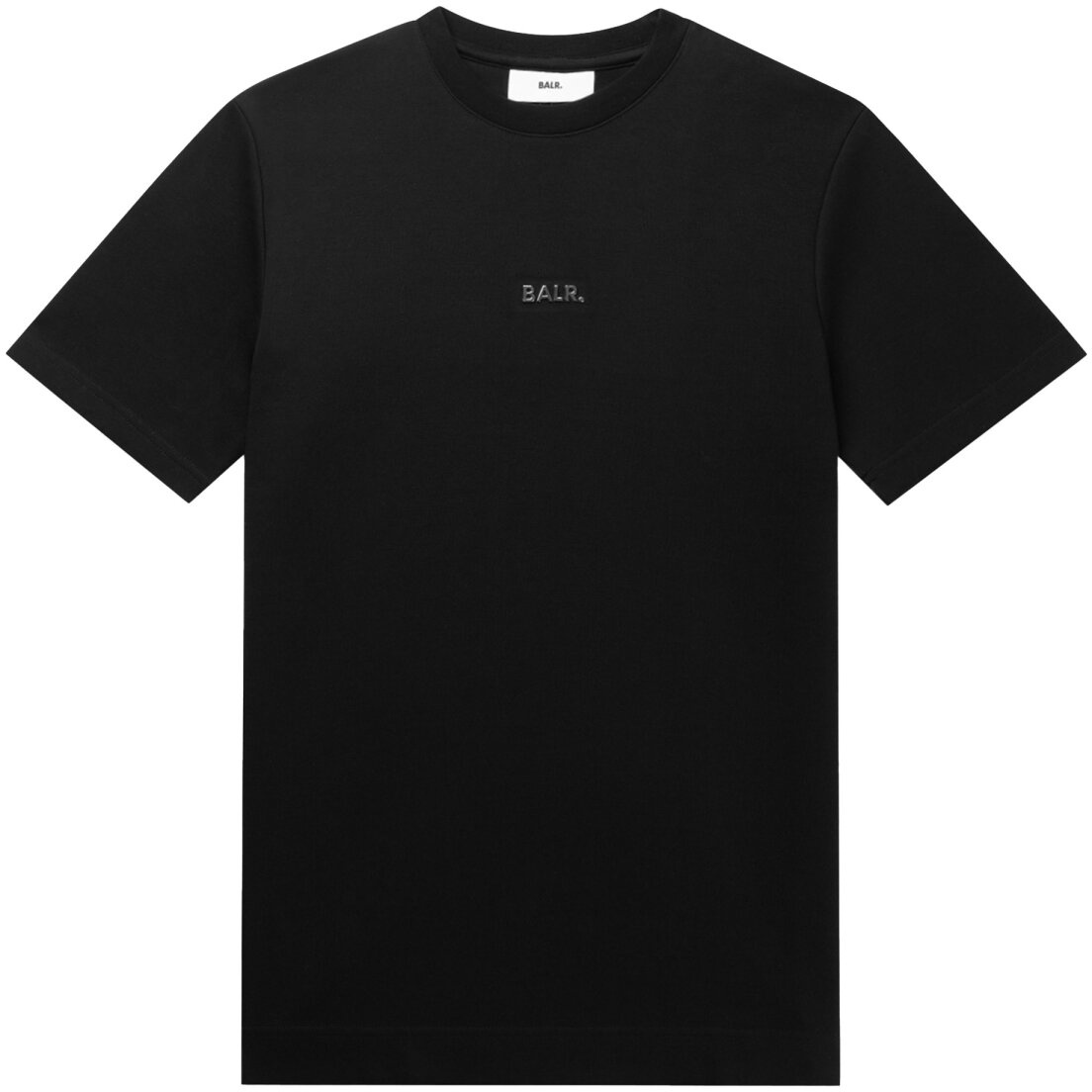 BALR. Herren T-Shirt - Q-Series Regular Fit T-Shirt, Sweat Tee, Rundhals, Logo-Badge Schwarz L