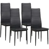 Albatros Esszimmerstuhl Milano Kunstleder schwarz 4er Set