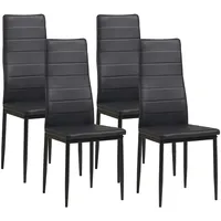 Albatros Esszimmerstuhl Milano Kunstleder schwarz 4er Set