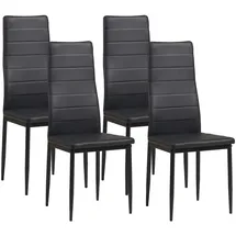 Albatros Esszimmerstuhl Milano Kunstleder schwarz 4er Set