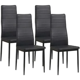 Albatros Esszimmerstuhl Milano Kunstleder schwarz 4er Set