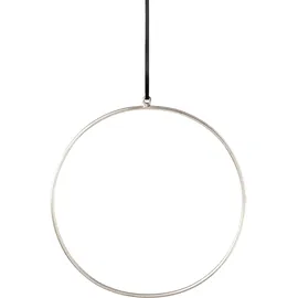 Creativ deco Dekohänger Ø 30 cm Silber
