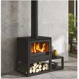 Godin - 10-kw-holzofen aus schwarzem gusseisen 411109NOIR