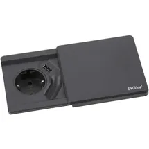 EVOline Einbausteckdose 3 m Schwarz 1 St.