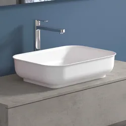 progettobagno Nicole Waschbecken rechteckig NICRE55, Badkeramik, weiß