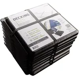 Skaza Balkon Boden – Terrassenplatten Außenbereich mit Klicksystem, Wetterfeste Balkonfliesen - 25 x 25 cm, 0,5 m2 8 Fliesen - Belastbar bis 1000 kg, Modular & Rutschfest - 100% Recycelt - Schwarz