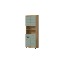 Hochschrank , grün , Maße (cm): B: 74 H: 191