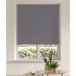 Seitenzugrollo MY HOME "THEMSE" Gr. 5, grau, B:80cm H:150cm, Polyester, Rollos, Bestseller mit über 3000 4,5-Sterne-Bewertungen, Klemmträger