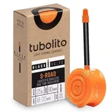 Tubolito S-road Presta 80 mm Orange – 700c – 80-mm-Ventil – schwarz