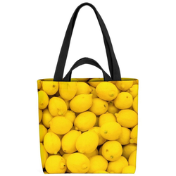 VOID Henkeltasche (1-tlg), Zitronen Lemons Küche Gelb Zitrone Südfrüchte Saft Limo Limonade Obst bunt