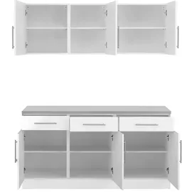 WIHO KÜCHEN Küchenzeile Cali 160 cm weiß