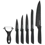 Cheffinger 6-teiliges Messer-Set mit Schäler Schwarz
