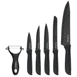 Cheffinger 6-teiliges Messer-Set mit Schäler Schwarz