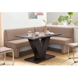 Eckbank HOME AFFAIRE, braun (cappuccino), B:152cm H:89cm T:202cm, Webstoff (Zusammensetzung: 100% Polyester), Sitzbänke
