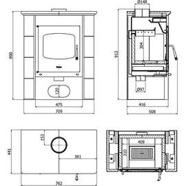 HS Flamingo Flamingo BALI Keramik/Abdeckplatte Stahl Braun