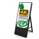 Digitaler Kundenstopper TrendLine 43 Zoll in schwarz - Der Digital Signage Aufsteller Made in EU