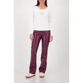 Monari Straight-Fit Hose im Leder-Look Rot 38