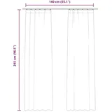 vidaXL Verdunkelungsvorhänge Haken 2 Stk. Samt Antik-Rosa 140x245cm