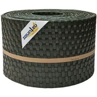 zaun|zu® Sichtschutzstreifen Rattan 10 x 255 cm Grün 10 St.