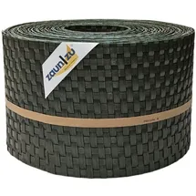 zaun|zu® Sichtschutzstreifen Rattan 10 x 255 cm Grün 10 St.