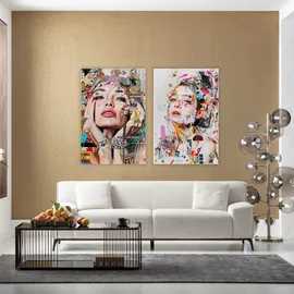 Kare Glasbild Artsy Portrait Front 80x120cm",