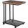 Homcom Beistelltisch C-Form 51 x 36 x 65 cm Schwarz/Walnuss