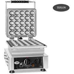 GMG - Waffeleisen Lokmia-L - 1x (Ø25 x 4,2cm x 1,2cm/2,4cm) - Wechselbare Backplatte & einfache Montage - 50° bis 300°C -Leichte Reinigung