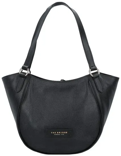 The Bridge Domitilla Schultertasche Leder 39 cm  schwarz