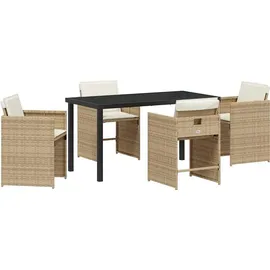 vidaXL Garten Essgruppe 5-tlg. Beige