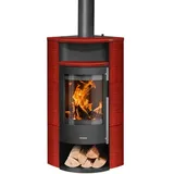 Polar Neo Eckkaminofen schwarz Keramik Paprikarot 6,5kW