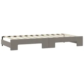 vidaXL Tagesbett Ausziehbar mit Schubladen Taupe 80x200 cm Stoff