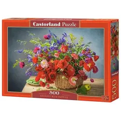 CASTORLAND B- 53506 Puzzle 500 Teile Bouquet with Poppies