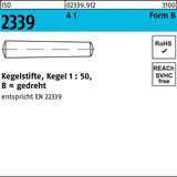 Hörger & Geßler Kegelstift ISO 2339 gedreht 8 x 45 10 Stück