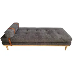 Daybed Strukturstoff anthrazit Gästebett Tagesbett Bett Relaxliege Lounge