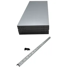 SCHULTE Regalwelt Steckregal Stahl 137x75x30 cm silber