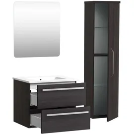 WELLTIME Hochschrank WELLTIME "Serena", bown oak, B:35cm H:160cm T:35cm, FSC-zertifizierter Holzwerkstoff, Schränke, Hochschrank, mit Soft-Close-Funktion, Breite 35 cm, FSC-zertifiziertes Material