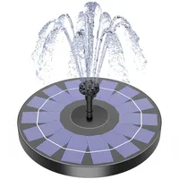 AISITIN Solar Springbrunnen für Außen, 2.5W Solarbrunnen für Draussen mit 4 Stützstangen Solar Teichpumpe Outdoor Wasserpumpe Solar Schwimmender Fontäne Pumpe mit 6 Effekte für Garten,VogelBad,Teich