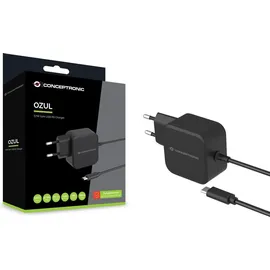 Conceptronic OZUL04BE 67W GaN USB PD Charger Built-in USB-C Netzeil