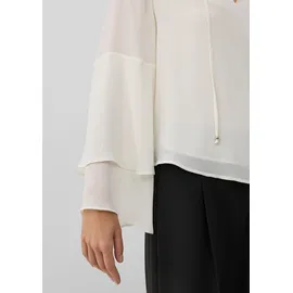 s.Oliver Tunika-Bluse mit fließenden Volant-Ärmeln - creme - 48