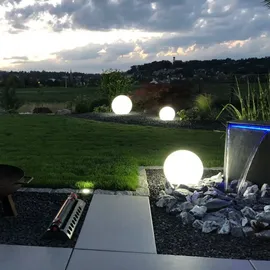 s.luce Globe pro Garten Außenkugel Kunststoff Ø 60 cm 1 Stück weiß