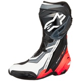 Alpinestars Supertech R, Stiefel - Schwarz/Neon-Rot/Weiß/Grau - 45 EU