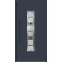 SCHÜCO Aluminium Haustür "GOLDA" ADS 75.SI RC2 Anthrazit RAL 7016 beidseitig innen öffnend DIN links