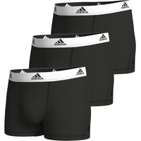 Adidas Herren Trunk (3PK) Active Flex Cotton Unterwäsche, 006 Black, S