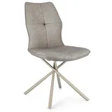 KONTE.DESIGN Kepler Stuhl, Kunstleder, Taupe, 2, Einheit