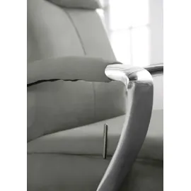 W.Schillig Relaxsessel W.SCHILLIG "rumbaa", grau (grau s37), B:73cm H:115cm T:84cm, Stoff S37 (100% Polyester): Luxus-Microfaser in Lederoptik, Sessel, Relaxsessel, wahlweise mit Doppelmotor, in Größen S, M & L, mit 5-Sternfuß