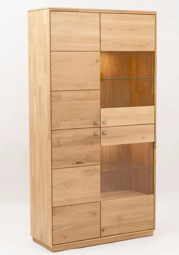 Boegner Vitrine Alexandra Holz Wildeiche Bianco